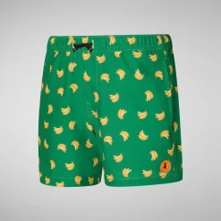 Costumi Da Bagno^Save The Duck Costume Bambino Getu Stampa Banana Su Sfondo Verde