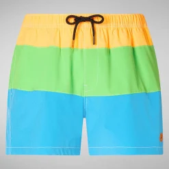 Costumi Da Bagno^Save The Duck Costume Da Bagno Uomo Toty Arancione Fluo, Verde Fluo E Blu Fluo