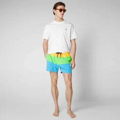 Costumi Da Bagno^Save The Duck Costume Da Bagno Uomo Toty Arancione Fluo, Verde Fluo E Blu Fluo