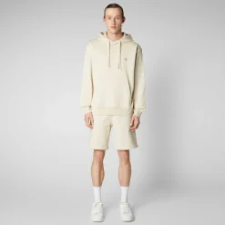 Magliette & Felpe^Save The Duck Felpa Uomo Edson In Beige Crema