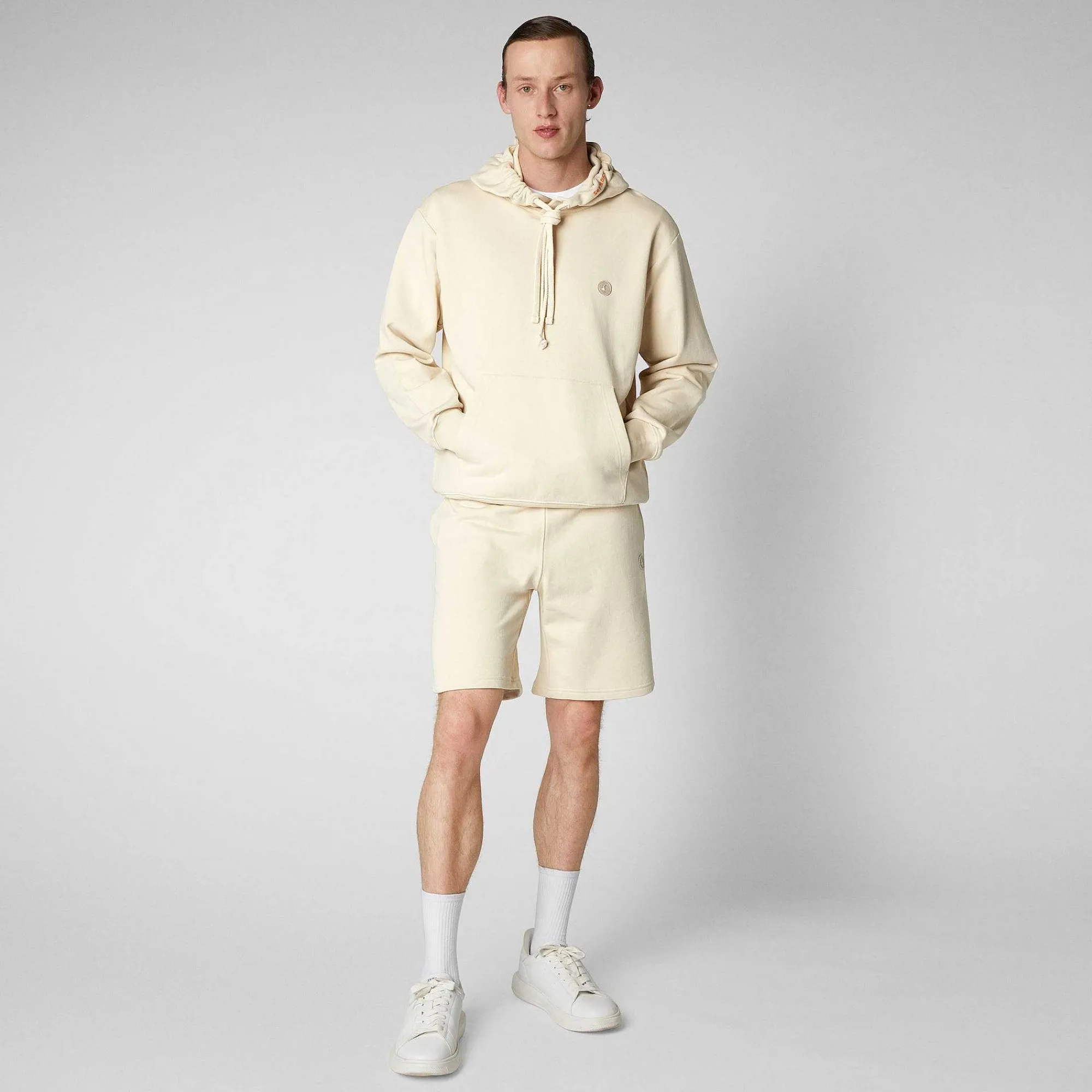 Magliette & Felpe^Save The Duck Felpa Uomo Edson In Beige Crema