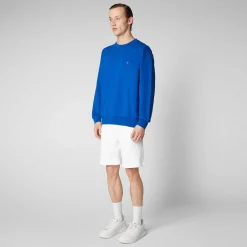 Magliette & Felpe^Save The Duck Felpa Uomo Silas In Blu Elettrico