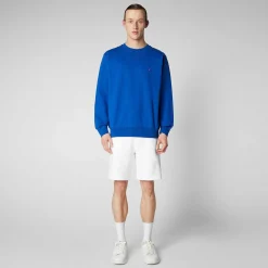 Magliette & Felpe^Save The Duck Felpa Uomo Silas In Blu Elettrico