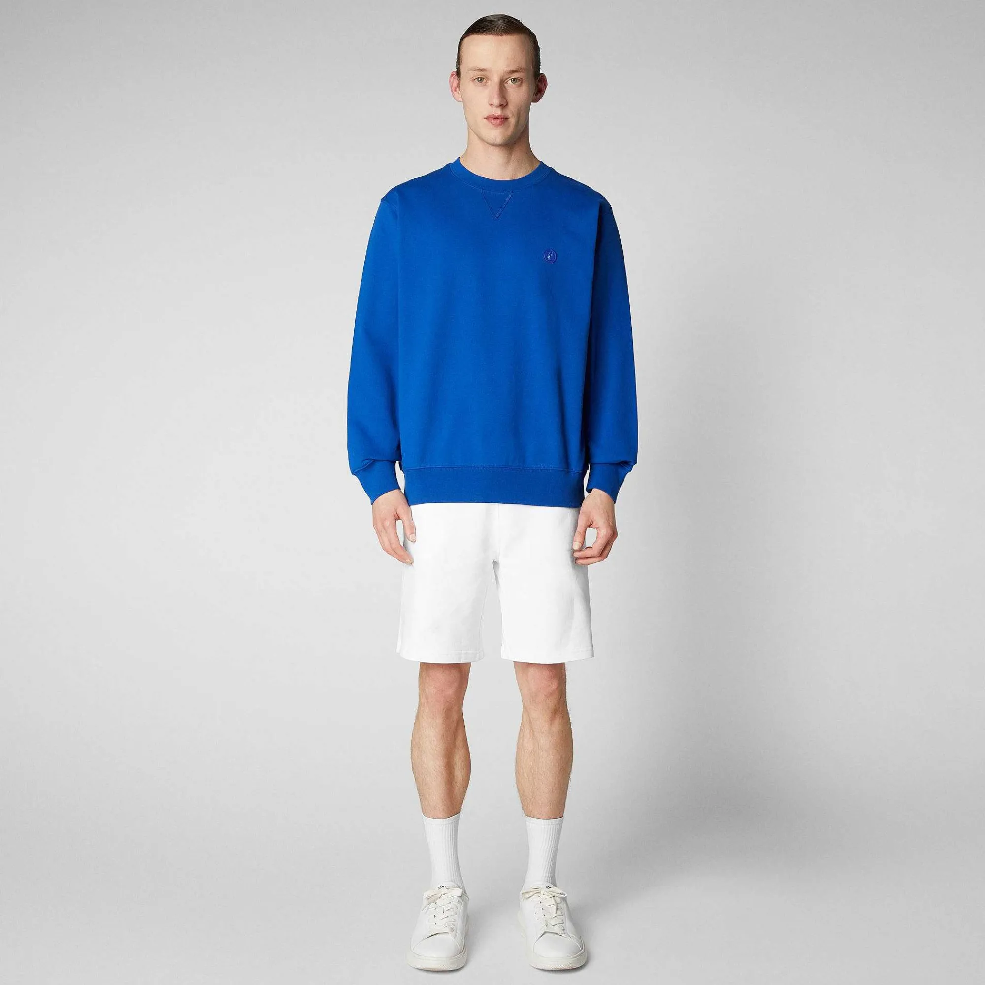 Magliette & Felpe^Save The Duck Felpa Uomo Silas In Blu Elettrico