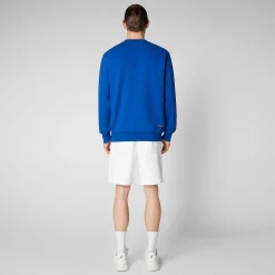 Magliette & Felpe^Save The Duck Felpa Uomo Silas In Blu Elettrico