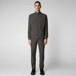 Magliette & Felpe^Save The Duck Felpa Uomo Tulio Grigio Fumo