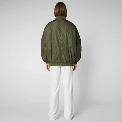 Giacche^Save The Duck Giacca Bomber Unisex Ciara Verde Oliva