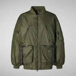 Giacche^Save The Duck Giacca Bomber Unisex Ciara Verde Oliva