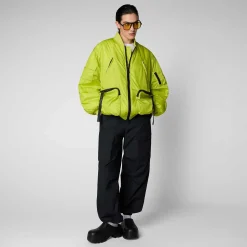 Giacche^Save The Duck Giacca Bomber Unisex Usher In Verde Lime