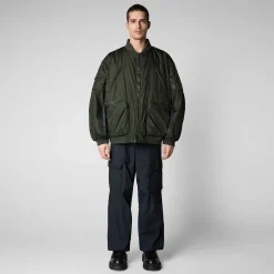 Giacche^Save The Duck Giacca Bomber Unisex Usher In Verde Bosco