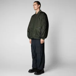 Giacche^Save The Duck Giacca Bomber Unisex Usher In Verde Bosco