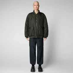Giacche^Save The Duck Giacca Bomber Unisex Usher In Verde Bosco