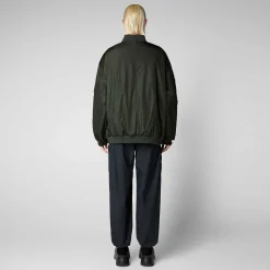 Giacche^Save The Duck Giacca Bomber Unisex Usher In Verde Bosco