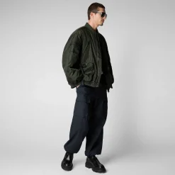 Giacche^Save The Duck Giacca Bomber Unisex Usher In Verde Bosco