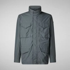 Giacche^Save The Duck Giacca Uomo Mako Grigio Tempesta