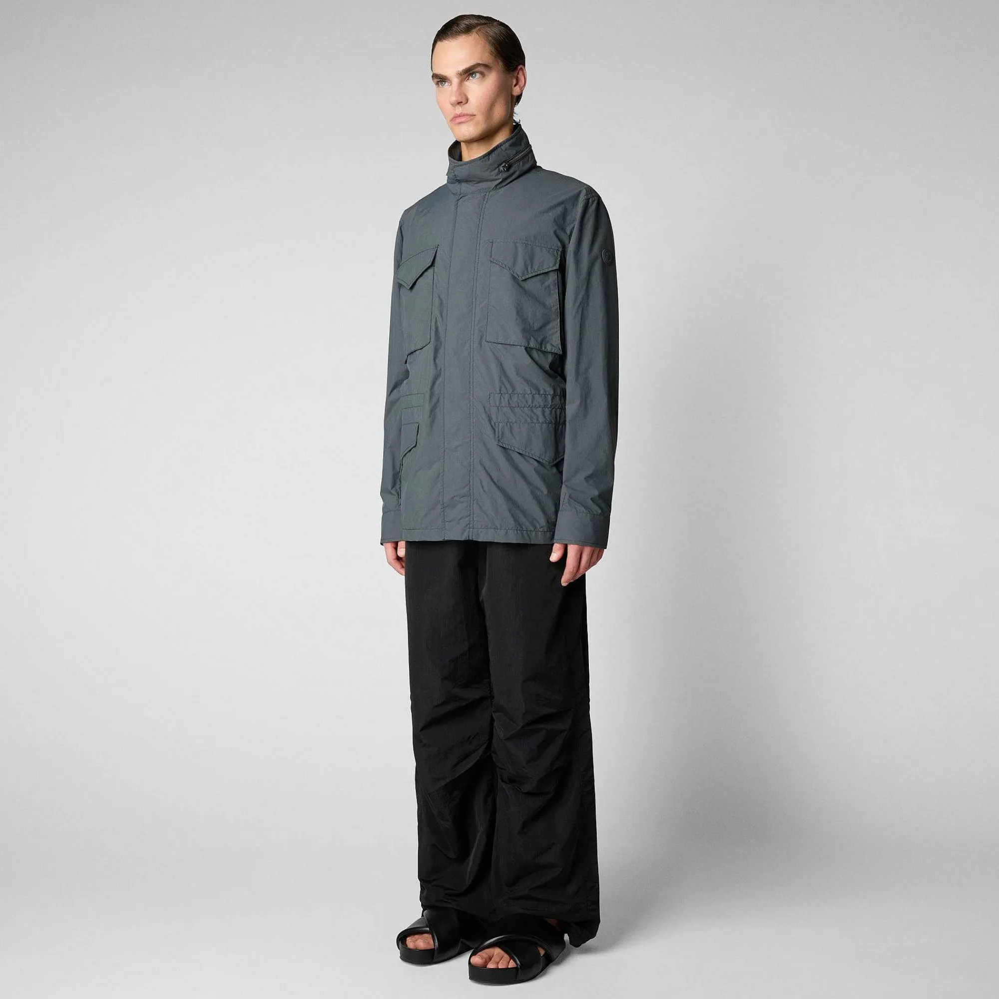 Giacche^Save The Duck Giacca Uomo Mako Grigio Tempesta