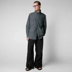 Giacche^Save The Duck Giacca Uomo Mako Grigio Tempesta