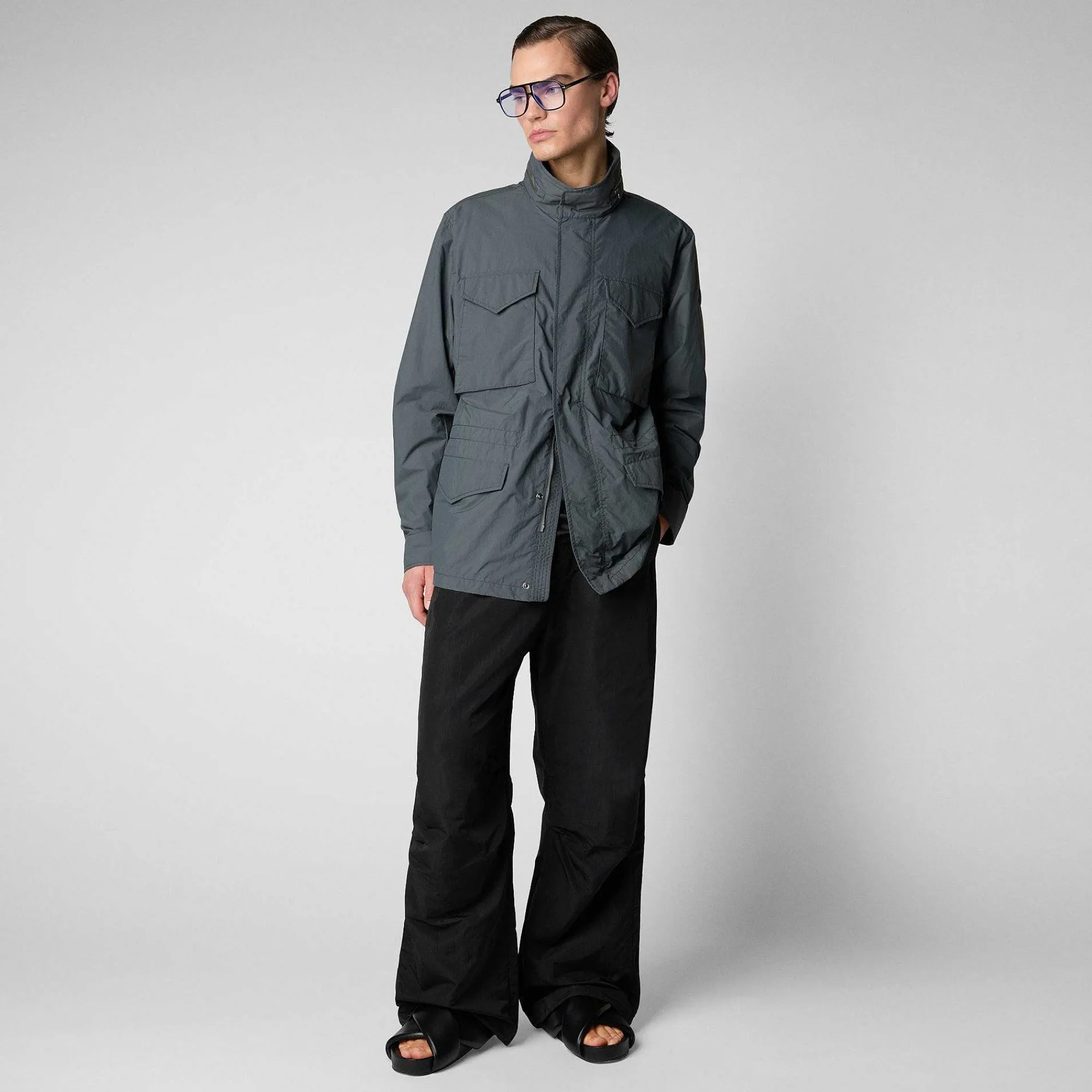 Giacche^Save The Duck Giacca Uomo Mako Grigio Tempesta