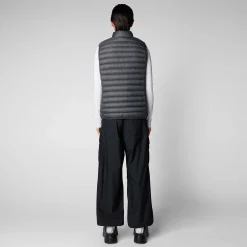 Gilets^Save The Duck Gilet Imbottito Donna Charlotte Grigio Tempesta