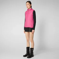 Gilets^Save The Duck Gilet Imbottito Donna Charlotte Rosa Scuro