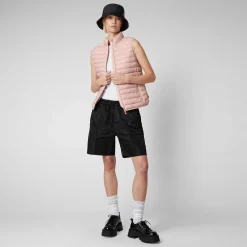 Gilets^Save The Duck Gilet Imbottito Donna Charlotte Rosa Antico