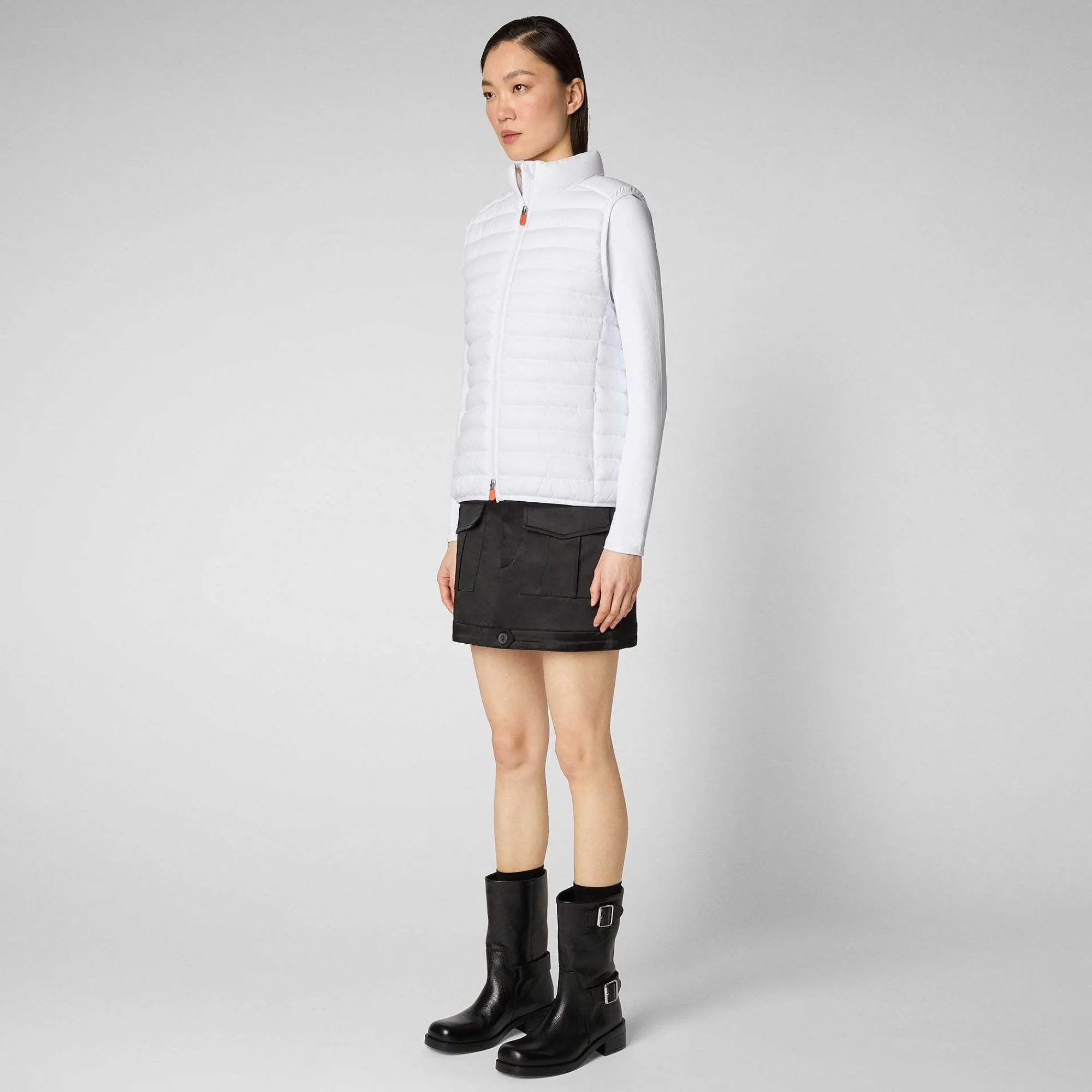 Gilets^Save The Duck Gilet Imbottito Donna Charlotte Bianco