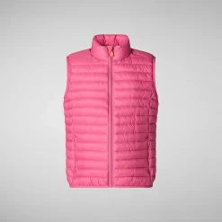 Gilets^Save The Duck Gilet Imbottito Unisex Bambino Dolin Rosa Scuro