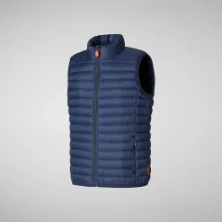 Gilets^Save The Duck Gilet Imbottito Unisex Bambino Dolin Blu Navy