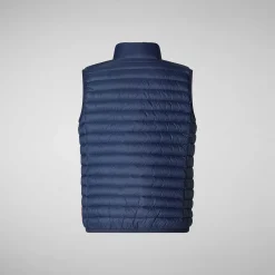 Gilets^Save The Duck Gilet Imbottito Unisex Bambino Dolin Blu Navy