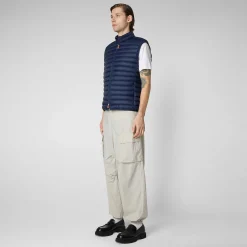 Gilets^Save The Duck Gilet Imbottito Uomo Adam Blu Navy