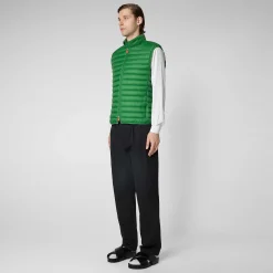 Gilets^Save The Duck Gilet Imbottito Uomo Adam Verde Foresta