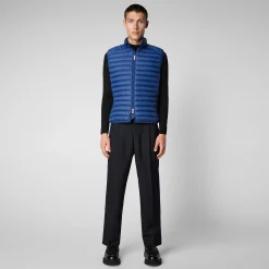Gilets^Save The Duck Gilet Imbottito Uomo Adam Eclipse Blu