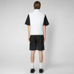Gilets^Save The Duck Gilet Imbottito Uomo Adam Bianco