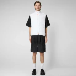 Gilets^Save The Duck Gilet Imbottito Uomo Adam Bianco