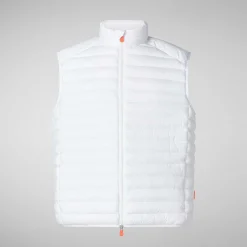Gilets^Save The Duck Gilet Imbottito Uomo Adam Bianco