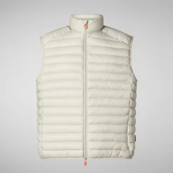 Gilets^Save The Duck Gilet Imbottito Uomo Adam Beige Chiaro