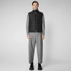 Gilets^Save The Duck Gilet Imbottito Uomo Adam Nero