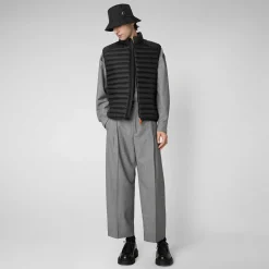 Gilets^Save The Duck Gilet Imbottito Uomo Adam Nero