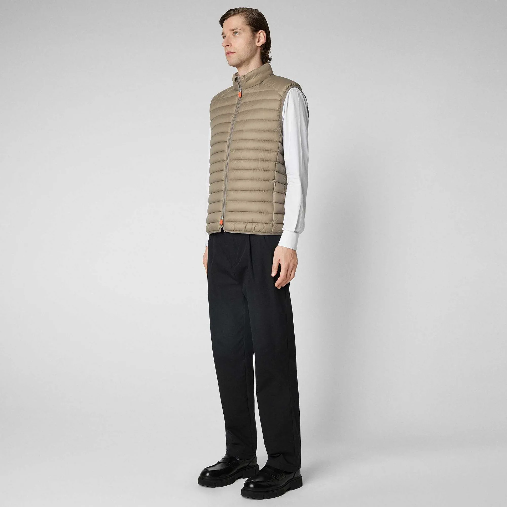 Gilets^Save The Duck Gilet Imbottito Uomo Adam Grigio Elefante