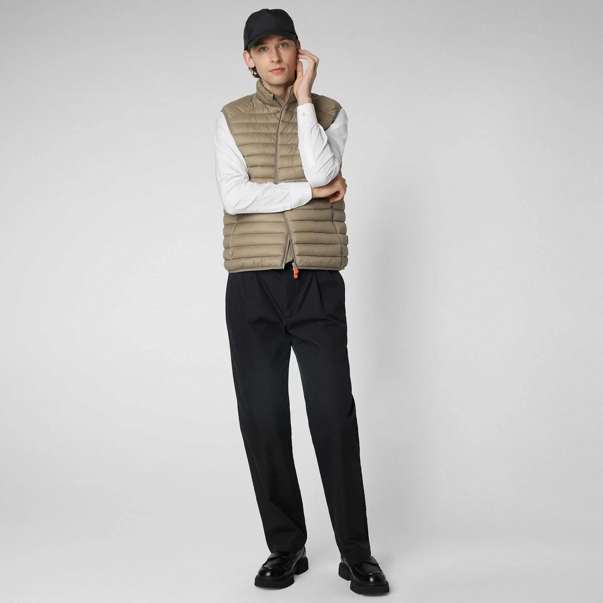Gilets^Save The Duck Gilet Imbottito Uomo Adam Grigio Elefante