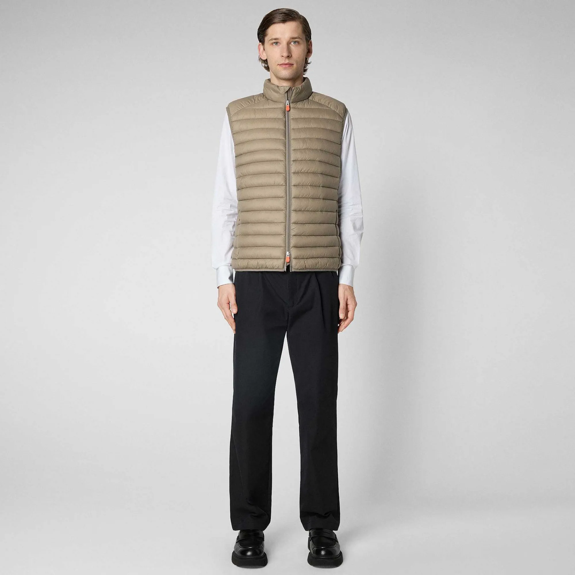 Gilets^Save The Duck Gilet Imbottito Uomo Adam Grigio Elefante