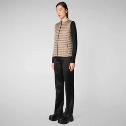 Gilets^Save The Duck Gilet Trapuntato Donna Aria Grigio Perla