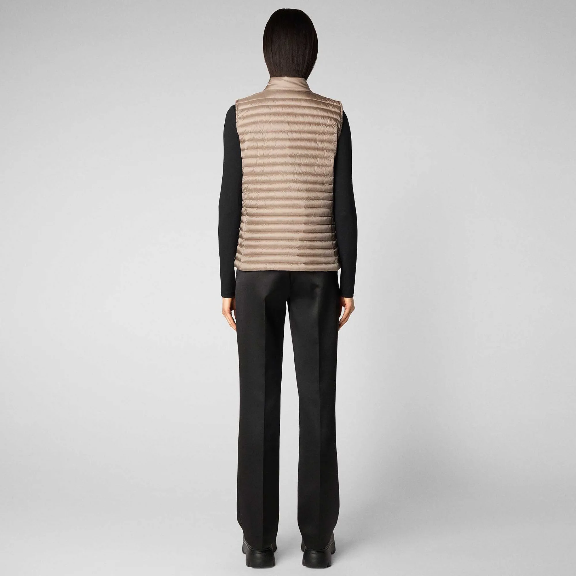 Gilets^Save The Duck Gilet Trapuntato Donna Aria Grigio Perla