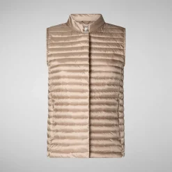 Gilets^Save The Duck Gilet Trapuntato Donna Aria Grigio Perla