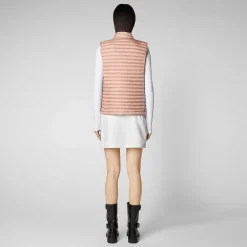 Gilets^Save The Duck Gilet Trapuntato Donna Aria Rosa Cipria
