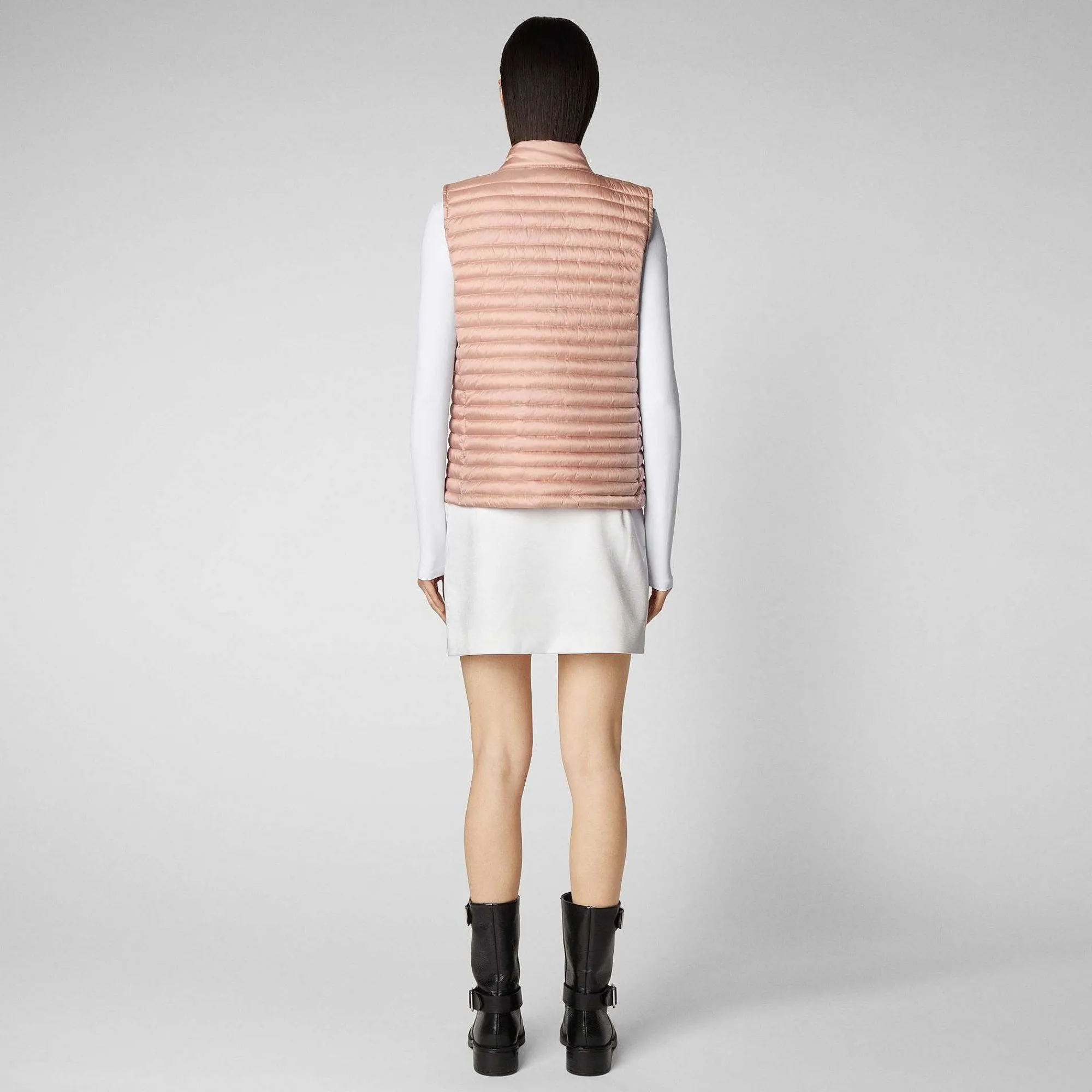 Gilets^Save The Duck Gilet Trapuntato Donna Aria Rosa Cipria