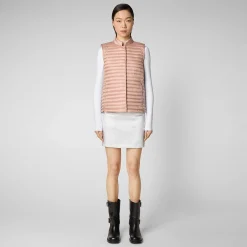 Gilets^Save The Duck Gilet Trapuntato Donna Aria Rosa Cipria