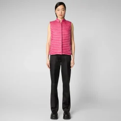 Gilets^Save The Duck Gilet Trapuntato Donna Aria Rosa Scuro