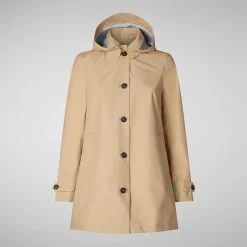 Impermeabili^Save The Duck Impermeabile Donna April Beige Scuro
