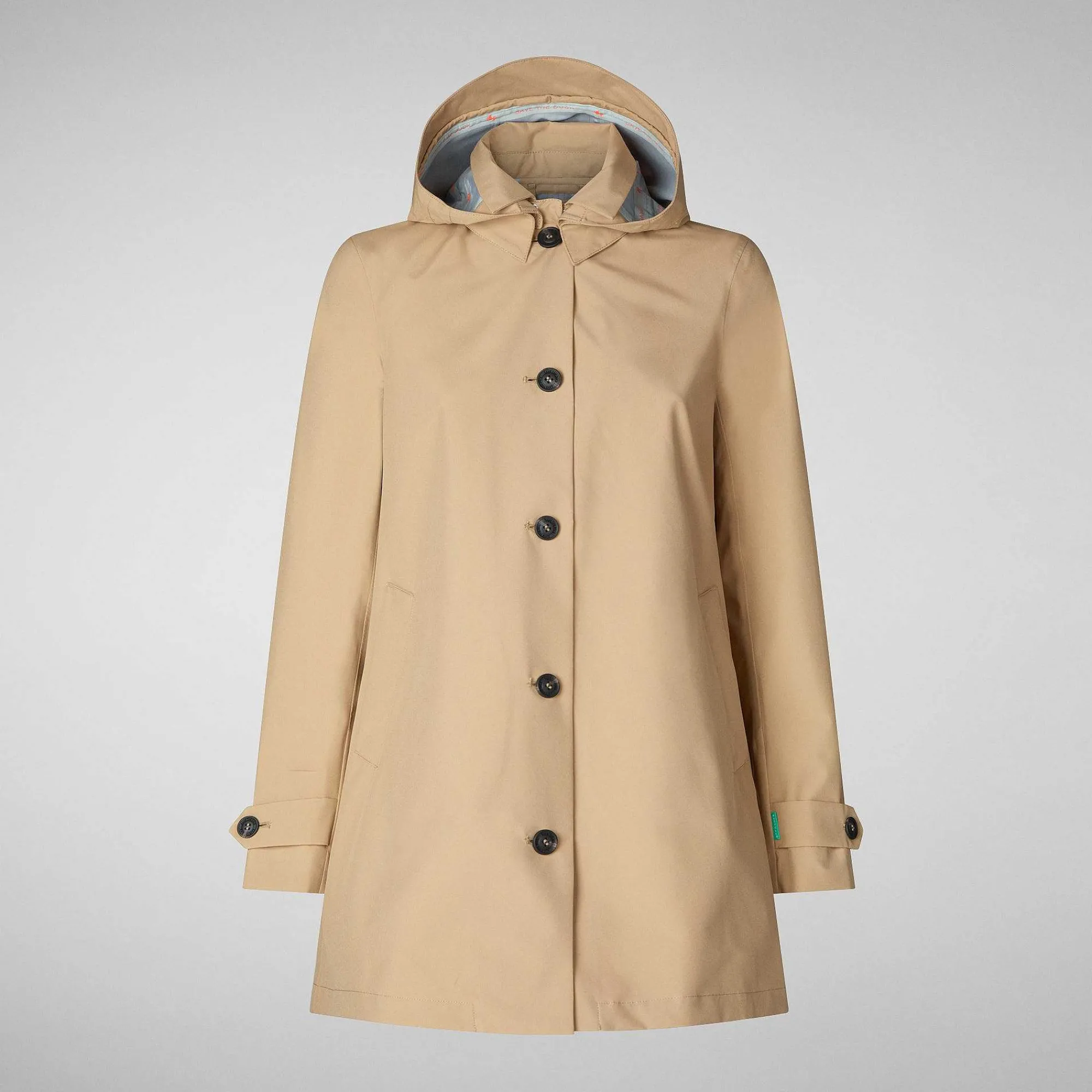 Impermeabili^Save The Duck Impermeabile Donna April Beige Scuro